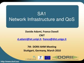 SA1 Network Infrastructure and QoS