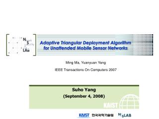 Adaptive Triangular Deployment Algorithm for Unattended Mobile Sensor Networks