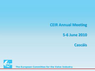 CEIR Annual Meeting 5-6 June 2010 Cascáis