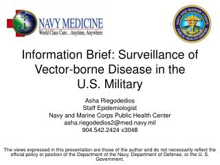 Information Brief: Surveillance of Vector-borne Disease in the U.S. Military