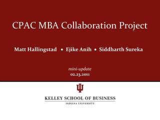 CPAC MBA Collaboration Project