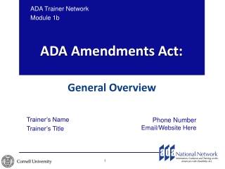 ADA Amendments Act: