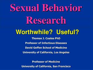 Sexual Behavior Research