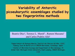 Variability of Antarctic picoeukaryotic assemblages studied by two fingerprintins methods