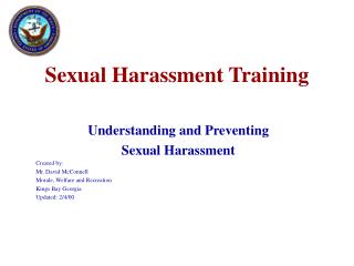 Sexual Harassment Training