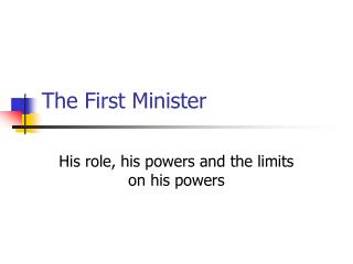 The First Minister