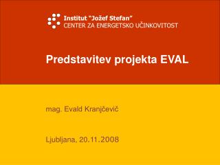Predstavitev projekta EVAL