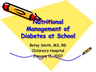 Nutritional Management of Diabetes at School