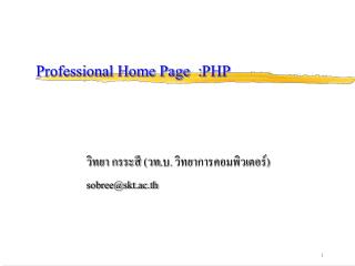 Professional Home Page : PHP