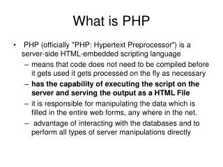 What is PHP