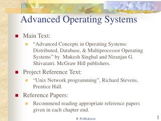 Advanced Operating Systems