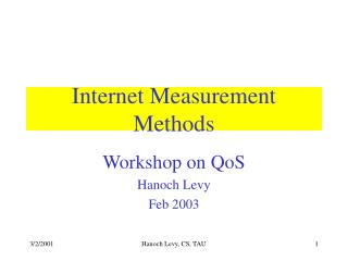 Internet Measurement Methods