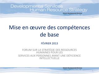 Mise en œuvre des compétences de base