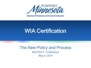 WIA Certification