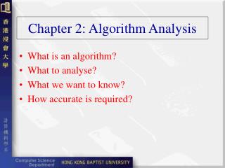 Chapter 2: Algorithm Analysis