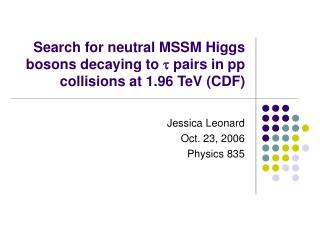 Search for neutral MSSM Higgs bosons decaying to  pairs in pp collisions at 1.96 TeV (CDF)