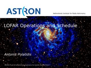 LOFAR Operations and Schedule