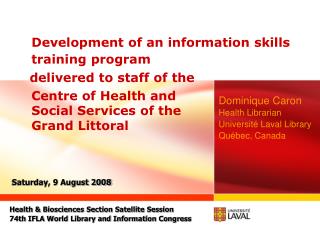 Development of an information skills training program