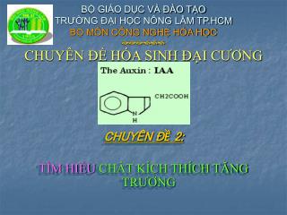 CHUYÊN ĐỀ 2: TÌM HIỂU CHẤT KÍCH THÍCH TĂNG TRƯỞNG