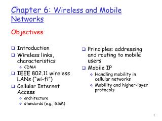 Chapter 6: Wireless and Mobile Networks