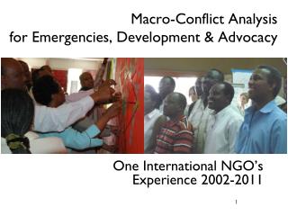 Macro-Conflict Analysis for Emergencies, Development &amp; Advocacy