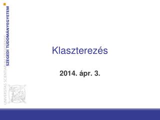 Klaszterezés