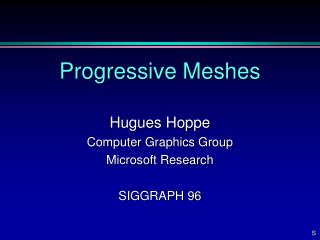 Progressive Meshes