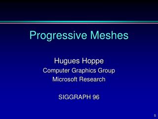 Progressive Meshes