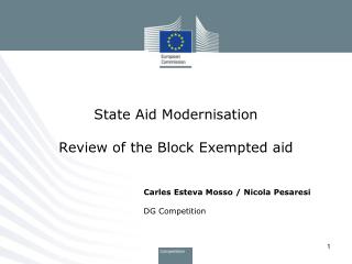 State Aid Modernisation Review of the Block Exempted aid