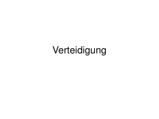 Verteidigung