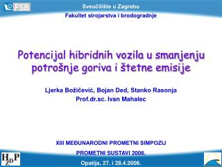 Potencijal hibridnih vozila u smanjenju potrošnje goriva i štetne emisije