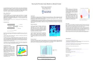 Running the Princeton Ocean Model on a Beowulf Cluster Stephen Cousins and Huijie Xue