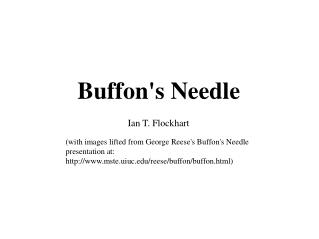 Buffon's Needle