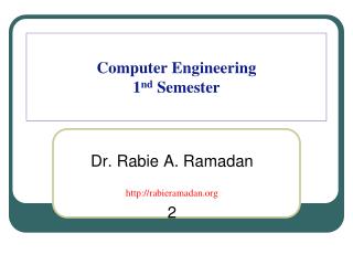 Computer Engineering 1 nd Semester