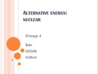 Alternative energy: nuclear
