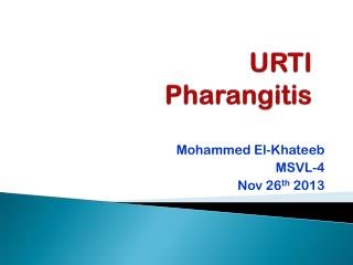 URTI Pharangitis