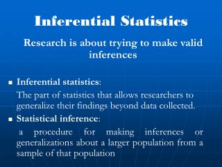 Inferential Statistics