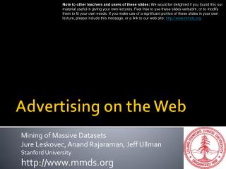 Advertising on the Web