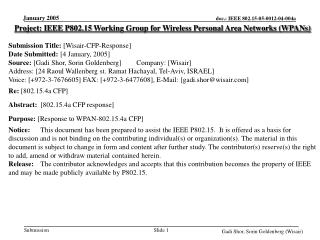 Project: IEEE P802.15 Working Group for Wireless Personal Area Networks (WPANs)