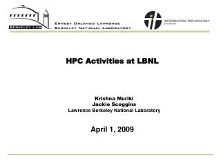 HPC Activities at LBNL