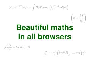 Beautiful maths in all browsers