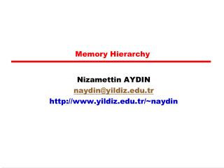 Memory Hierarchy