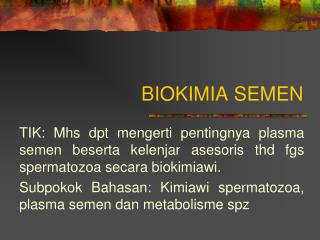 BIOKIMIA SEMEN