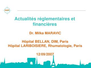 Actualités réglementaires et financières