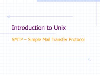 Introduction to Unix