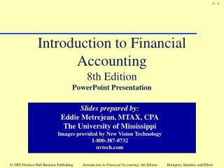 Introduction to Financial Accounting 8th Edition PowerPoint Presentation