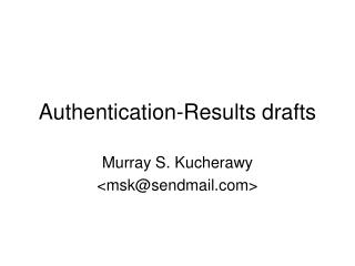 Authentication-Results drafts