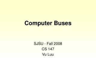Computer Buses