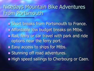 Nicedays Mountain Bike Adventures From Portsmouth