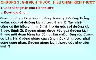 CHƯƠNG 3 : GHI KÍCH THƯỚC , HiỆU CHỈNH KÍCH THƯỚC